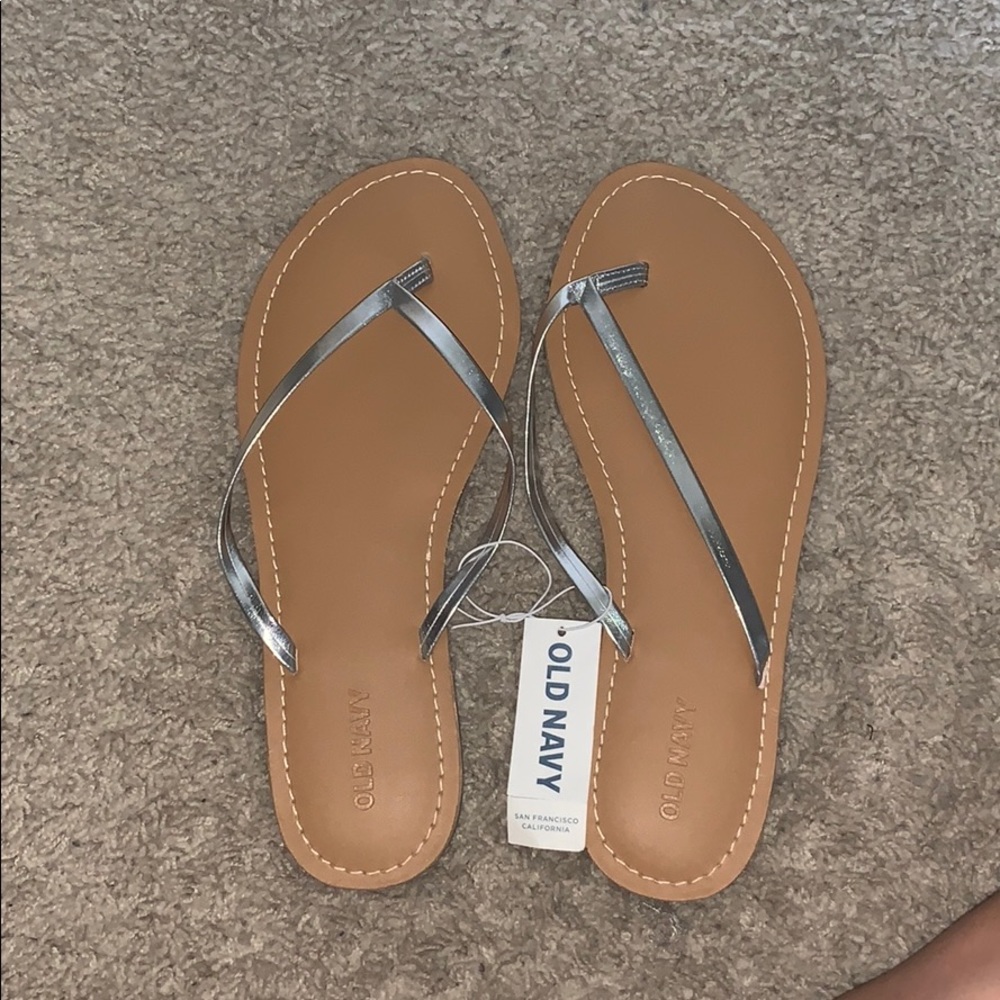 Silver Old Navy Flip Flops